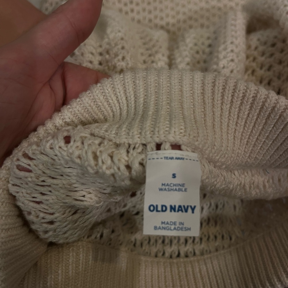 NWOT Old Navy Ivory Knit Skirt with Fringe - Picture 5 of 5